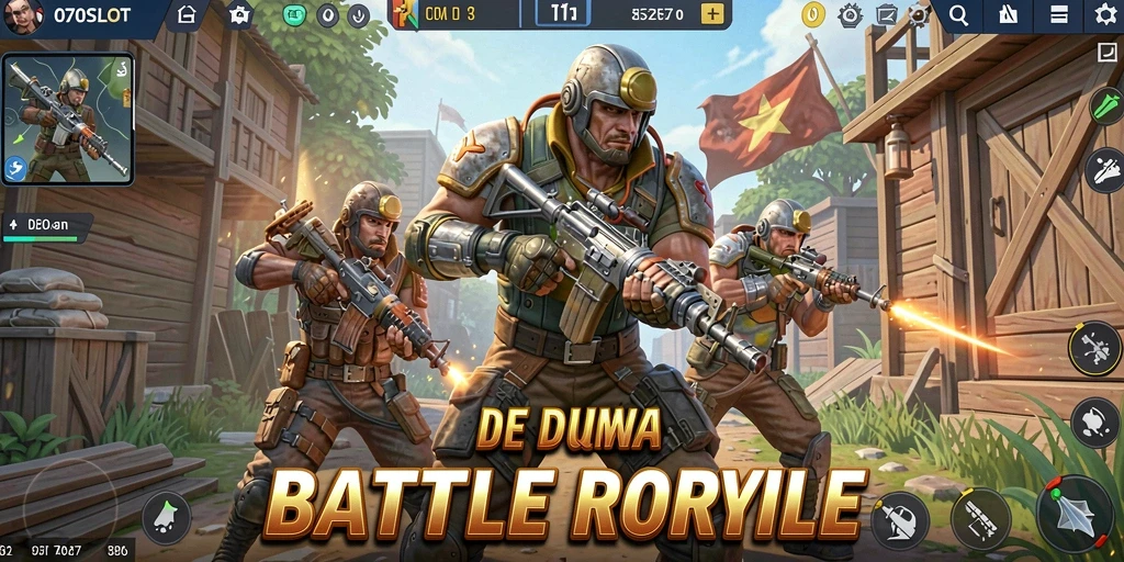 Tampilan gameplay Battle Royale yang mendebarkan di 070SLOT.