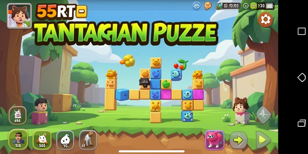 Tampilan gameplay 55RT yang menantang dan penuh warna.
