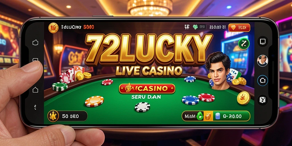 Screenshot tampilan gameplay Live Casino 72LUCKY yang menarik.