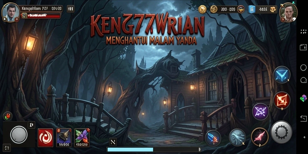 Screenshot utama menampilkan suasana mencekam dalam game Horror.
