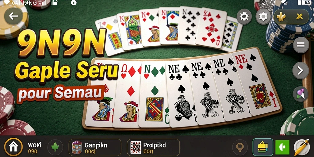 Screenshot menampilkan gameplay seru dalam permainan Gaple 9N9N.