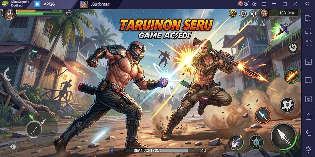 Tangkapan layar gameplay menampilkan aksi pertarungan yang mendebarkan.