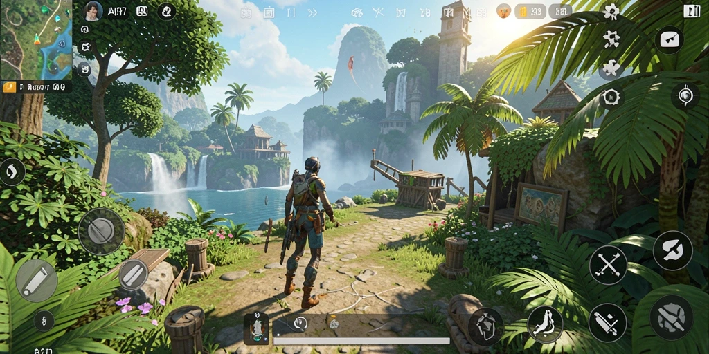 Gameplay API77 yang menampilkan dunia terbuka yang luas dan menakjubkan.