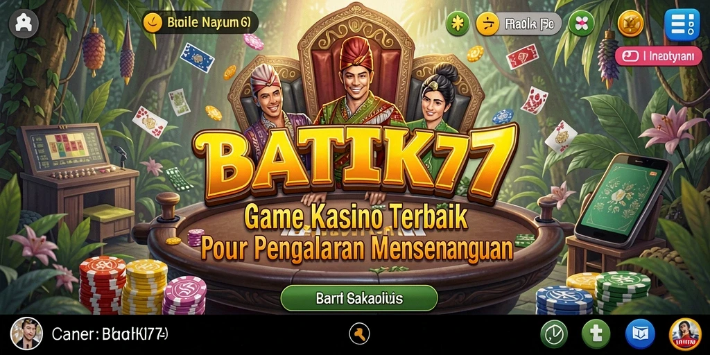Tampilan gameplay kasino yang menegangkan dan menyenangkan di BATIK77.