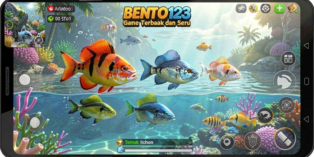 Screenshot BENTO123 menampilkan aksi menembak ikan yang seru.