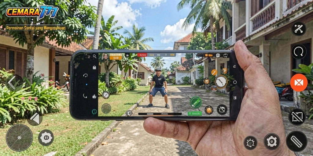 Tampilan menarik dari gameplay CEMARA777 dengan karakter cerah.