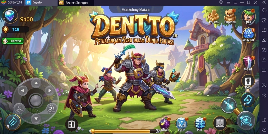 Screenshot gameplay DENTOTO menampilkan petualangan yang mendebarkan.