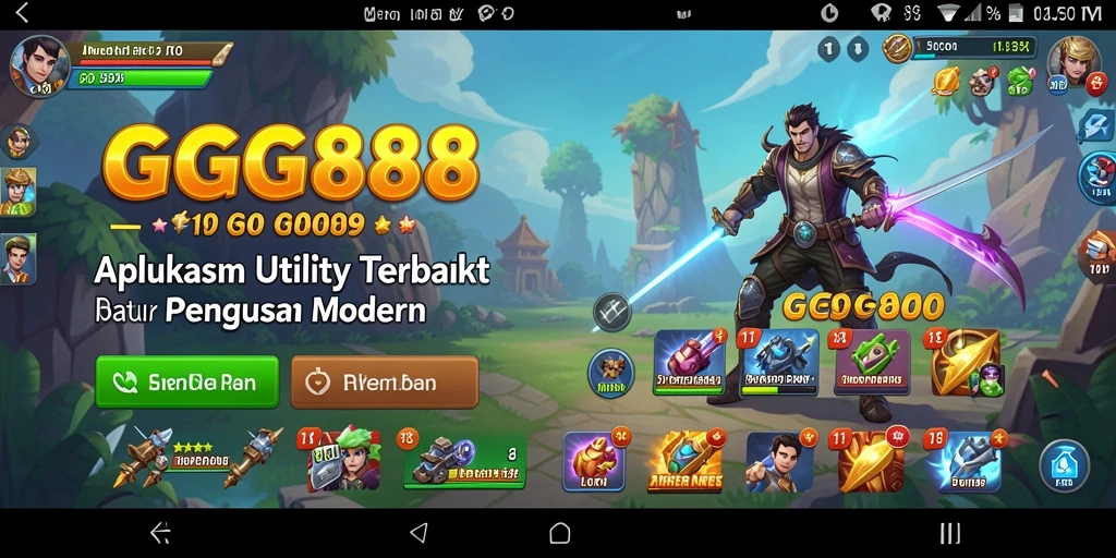 Screenshot GGG888 menampilkan antarmuka intuitif dan fitur unggulan untuk pengguna.
