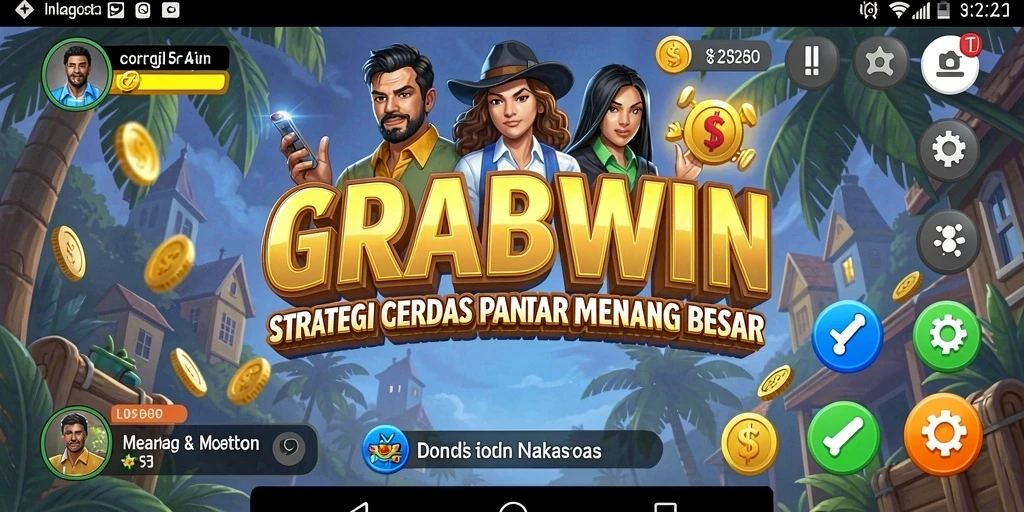 Tampilan menarik gameplay strategis di GRABWIN.