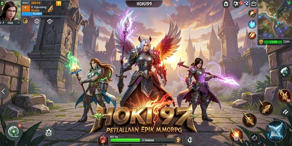 Screenshot HOKI99 menampilkan aksi pertarungan dalam gameplay MMORPG yang mendebarkan.