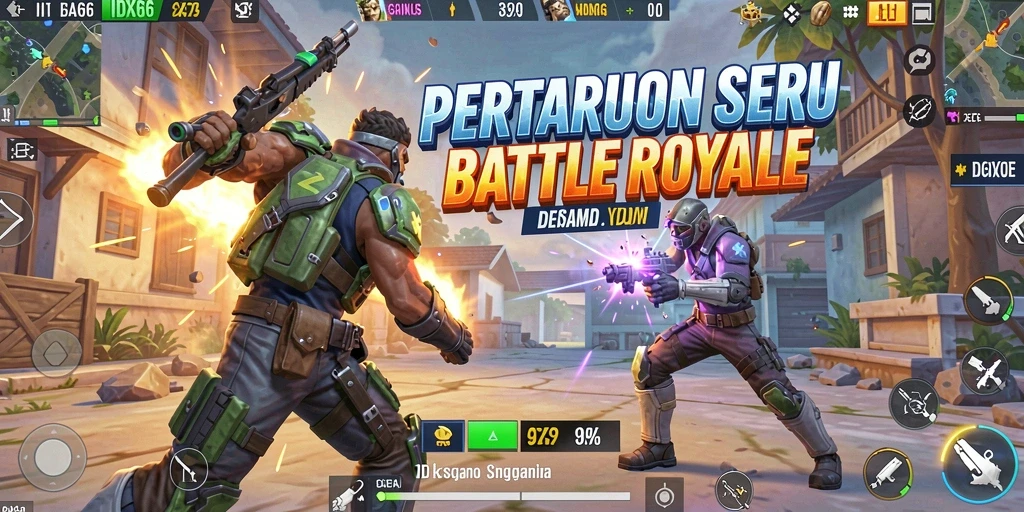 Tampilan menarik dari pertempuran intens di IDX66 Battle Royale.
