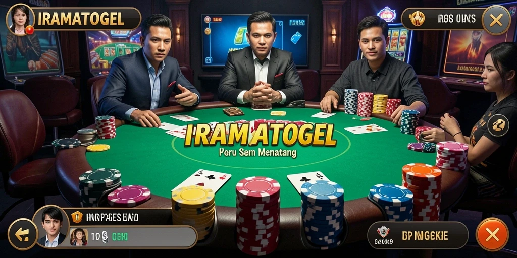 Screenshot gameplay seru di IRAMATOGEL dengan aksi Poker yang mendebarkan.