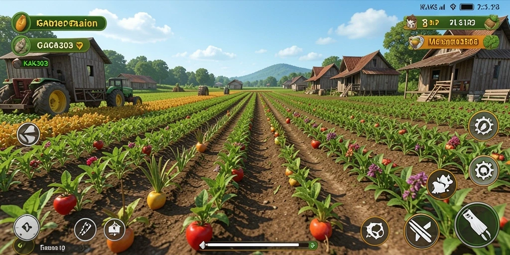 Screenshot KAKA303 menunjukkan gameplay menarik dalam pertanian.
