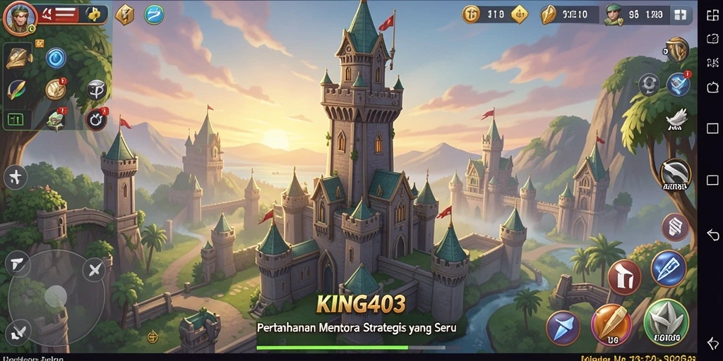 Tampilan aksi menarik dalam strategi Tower Defense KING403.