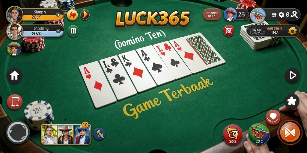 Screenshot gameplay LUCK365 yang menampilkan serunya permainan Domino.