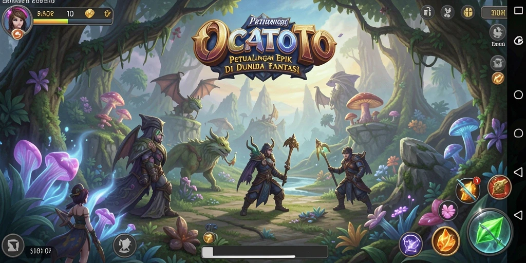 Gameplay OCATOTO menampilkan aksi seru di dunia fantasi yang memikat.