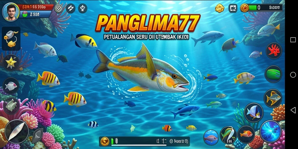 Tampilkan gameplay seru dari PANGLIMA77 saat berburu ikan.
