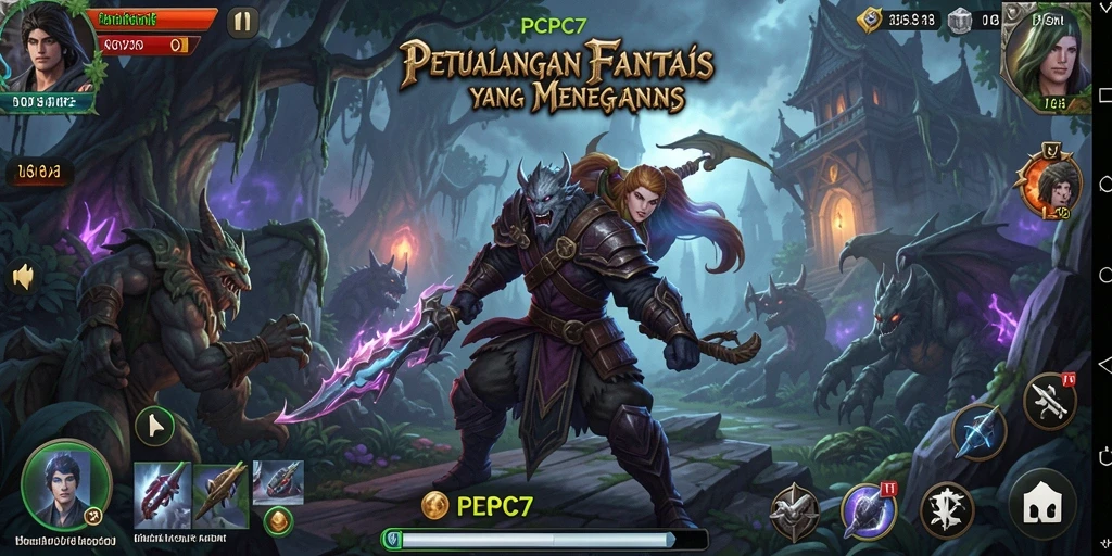 Screenshot PCPC7 menampilkan aksi pertempuran seru antar karakter.