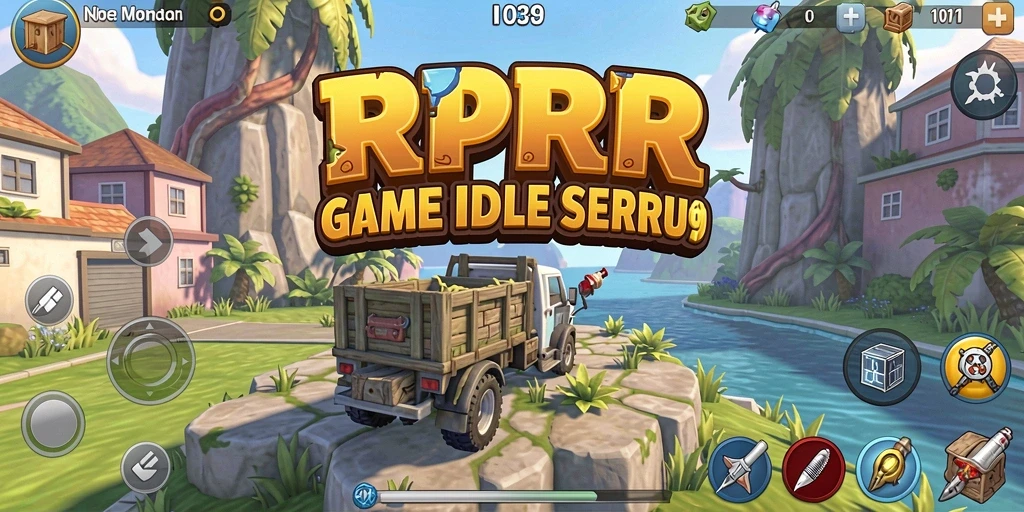Screenshot utama RPRR menunjukkan gameplay Idle yang menarik dan mudah dipahami.
