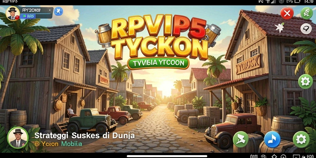 Tampilan gameplay RPVIP5 menunjukkan strategi pengembangan bisnis yang cerdas.