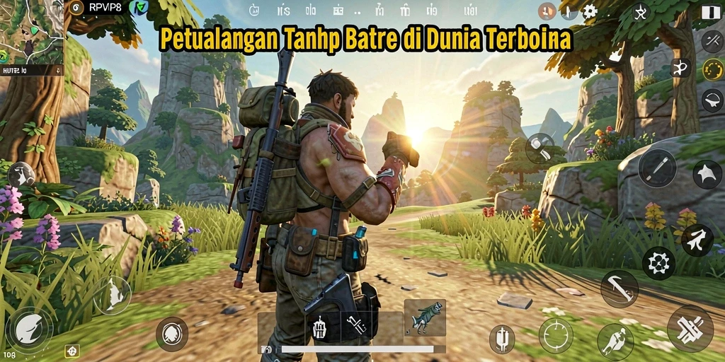 Tampilan gameplay RPVIP8 dengan eksplorasi dunia terbuka yang luas.