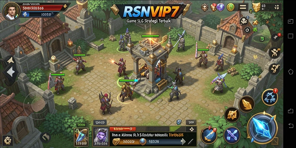 Tampilan gameplay menarik RSNVIP7 saat membangun kerajaan.
