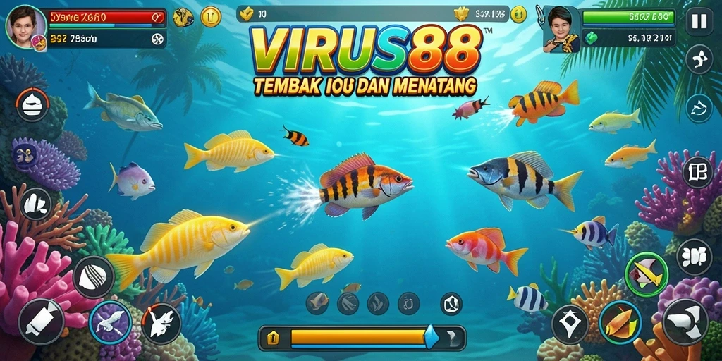 Tampilan menarik dari gameplay Tembak Ikan VIRUS88 yang mengasyikkan.
